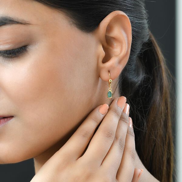 Grandidierit-Ohrringe, 925 Silber vergoldet ca. 0.88 ct image number 3