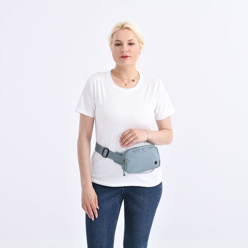 "lifestyle-Color:Blue size/Profile:Nylon Crossbody Bag wall(exterior):Nylon  Lining(interior):Polyster Pockets(exterior):zipped-1;Pockets(interior): zipped-1. Measurement(inch):19*12*6cm  strap:108cm " image number 1