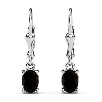 Schwarze Turmalin Ohrringe, 925 Silber ca. 2,31 ct