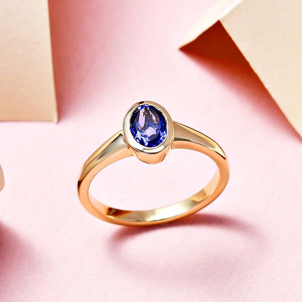 Premium Tansanit Ring, 585 Gold (Gr&ouml;&szlig;e 18.00) ca. 1.23 ct image number 2