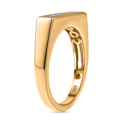 LUXURIANT DIAMOND- SI-GH Labor Diamant Ring, 925 Silber 750 Gelbgold Vermeil - 0,50 ct. image number 5