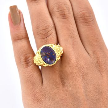 Lila T&uuml;rkis Ring Nickelfreies Messing (Gr&ouml;&szlig;e 21.00) ca. 4,78 ct