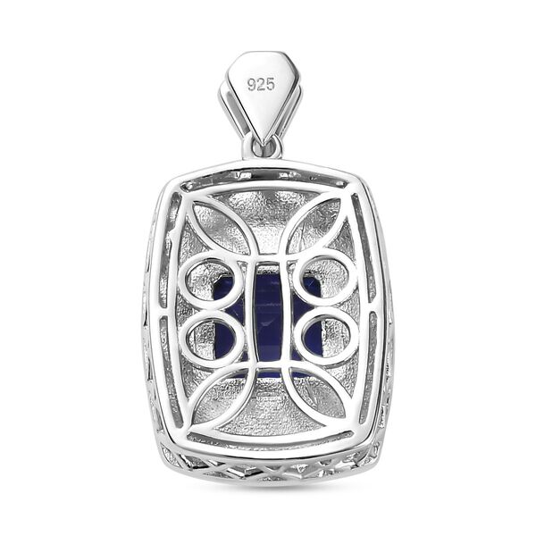 Tansanit-Farbe Quarz Anhänger 925 Silber rhodiniert ca. 2.71 ct image number 5