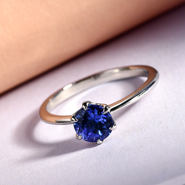 RHAPSODY AAAA Tansanit Solit&auml;r-Ring, 950 Platin  ca. 0,93 ct image number 2