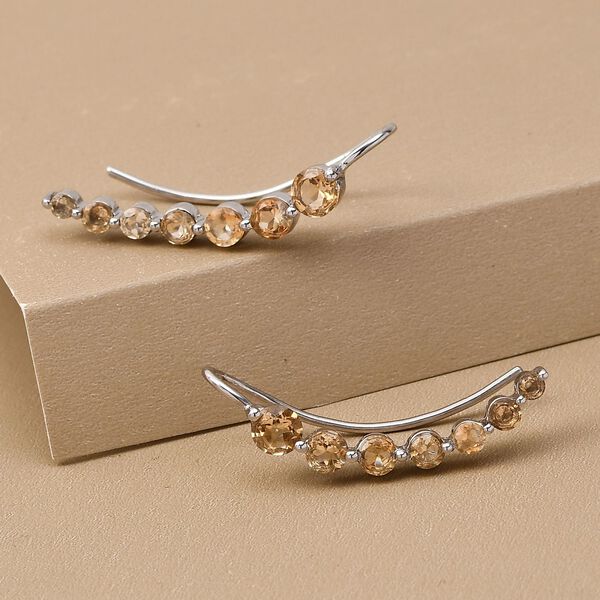 Citrin-Ohrringe in Silber, 2,37 ct. image number 2