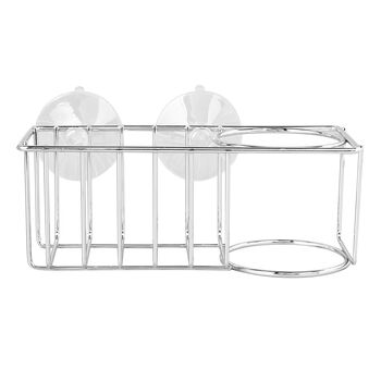 2er-Set 2 in 1 Sp&uuml;lbecken Caddy, Gr&ouml;&szlig;e 18,5x9,5x9,3 cm Silber