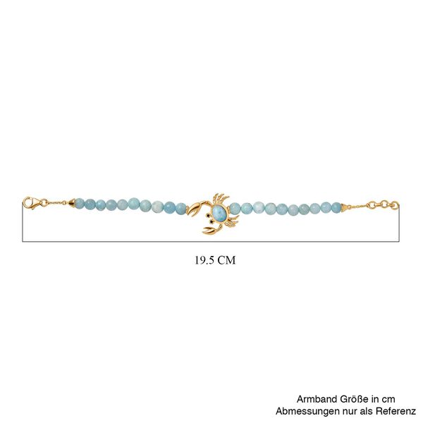 GP Creature Couture Kollektion-Larimar, schwarzes Spinell  und Kanchanaburi blaues Saphir-Armband, 18 cm - 28,07 ct. image number 5