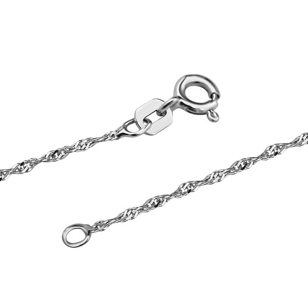 925 Silber rhodiniert Kette ca. 45 cm ca. 2,40g image number 3