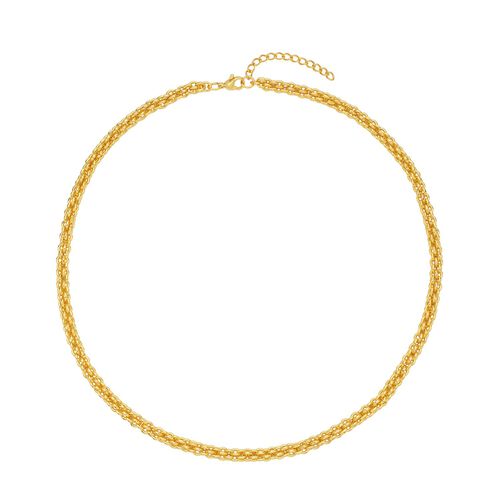 Edelstahl Kürbis-Halskette mit Verlängerung, ca. 56 cm, ca. 49,50g, goldfarben image number 0