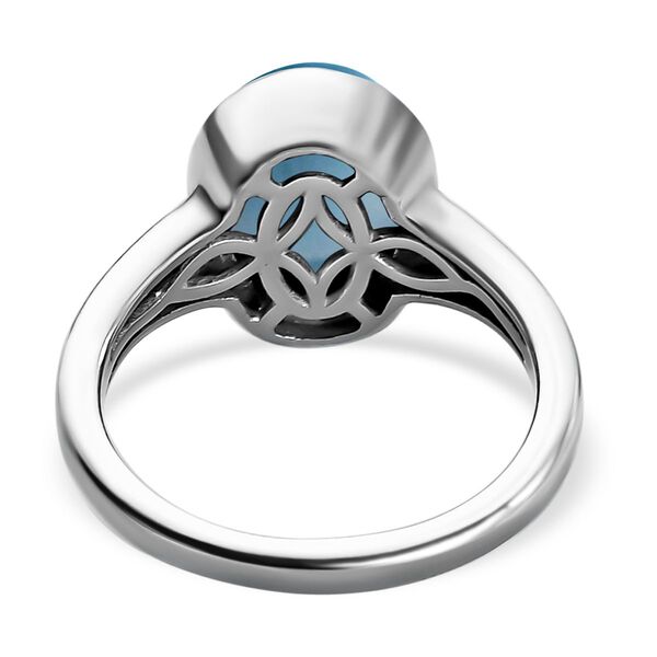 Larimar-Ring, 925 Silber platiniert  ca. 3,06 ct image number 6