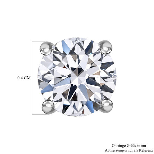 LUXURIANT DIAMOND- IGI zertifizierte SI-GH Labor Diamant Ohrringe in 585 Weißgold - 0,50 ct. image number 4