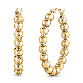 Kugel-Creolen, 925 Silber vergoldet