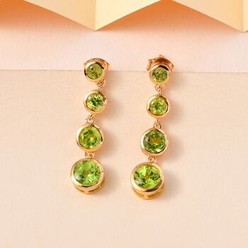 Nat&uuml;rliche Peridot-Ohrringe - 3,67 ct.