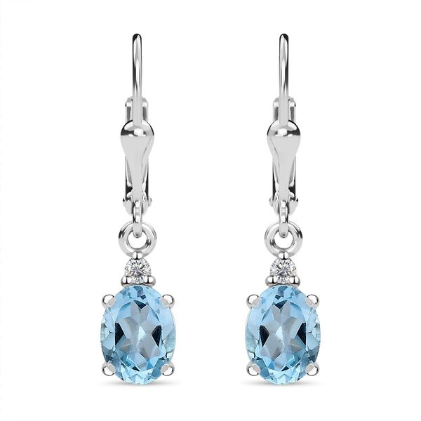 AA Himmelblauer Topas Schmuckset 925 Silber platiniert ca. 12,17 ct. image number 8