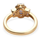 AA Tansanit und Zirkon-Ring, 925 Silber 585 Gelb Vermeil  ca. 1,41 ct image number 5