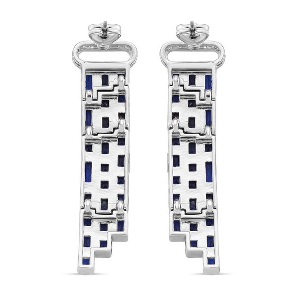 Wei&szlig;er Zirkonia, Glas Ohrringe, Nickelfreies Messing, Silberfarben image number 5