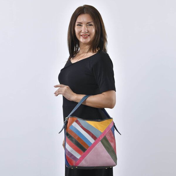 Chaos by Elsie - 100% Patchwork Echtleder Tasche image number 1