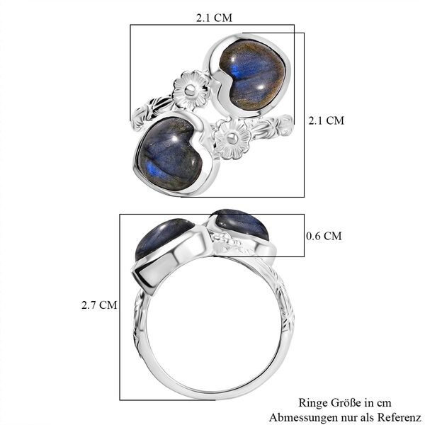 D'Joy AA Labradorit Ring 925 Silber (Gr&ouml;&szlig;e 20.00) ca. 5,66 ct image number 7