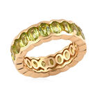 Peridot Band Ring 925 Silber 585 Vergoldet image number 3