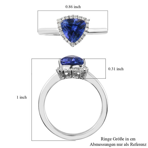 RHAPSODY AAAA Tansanit und Diamant-Ring, VS E-F, 950 Platin  ca. 1,37 ct image number 7