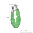 grüne Jade Creolen 925 Silber rhodiniert ca. 17,00 ct image number 4