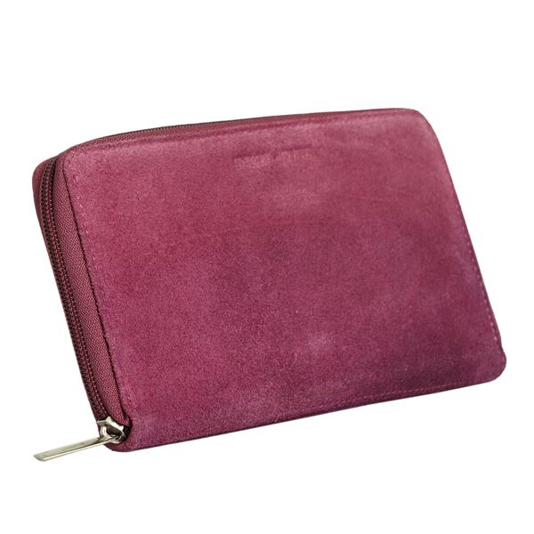 Echtleder Brieftasche mit RFID-Schutz, fuchsia image number 2