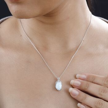 AA Larimar Anh&auml;nger 925 Silber platiniert ca. 4.45 ct