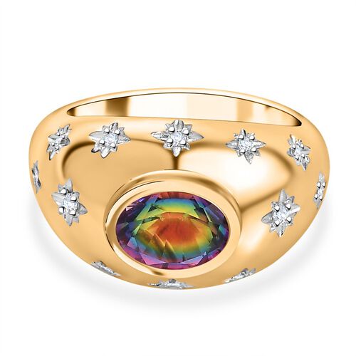 Nebula Quarz und Zirkon Ring, ca. 1,66 ct. image number 0