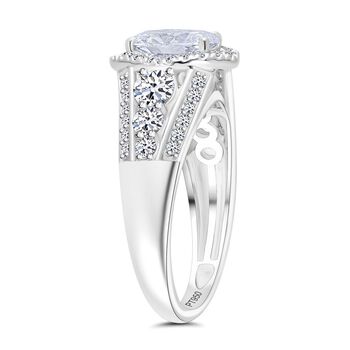 LUXURIANT SGL zertifizierter VS-GH Labor Diamant Ring in 950 Platin - 2 ct.