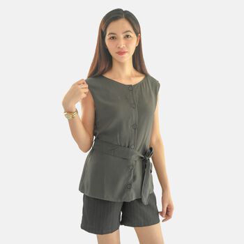 Frauen Sleeve Top, Grau, Gr&ouml;&szlig;e 36