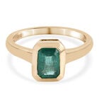AAA sambischer Smaragd Solitär-Ring, 585 Gelbgold  ca. 0,96 ct image number 0