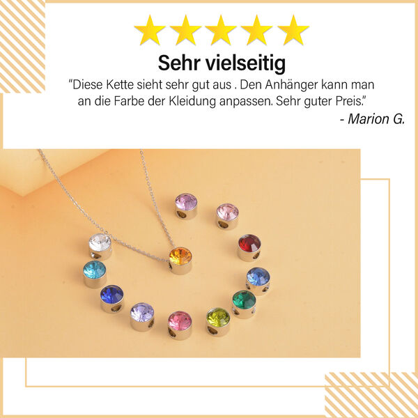 Austauschbarer mehrfarbiger Kristall set image number 2