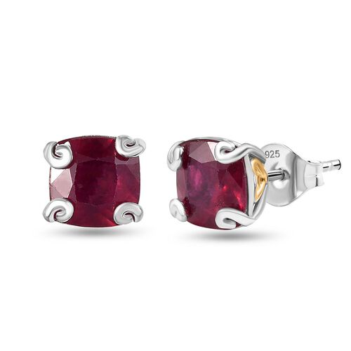 AA afrikanische Rubin Ohrringe - 4,48 ct. image number 0