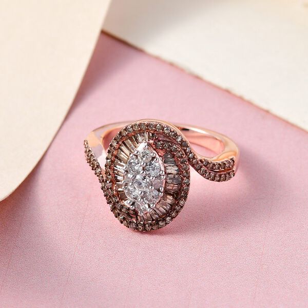 GP Royal Kollektion - Weißer, Champagner Diamant und blauer Saphir-Ring - 1 ct. image number 2