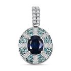 Rhapsody AAAA Ceylon-Saphir, Paraiba Turmalin Schmuckset ca. 50 cm 950 Platin ca. 1,91 ct.