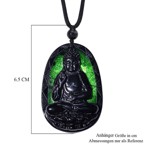 Flexible schwarze Jade 70cm Halskette - 79 ct. image number 6