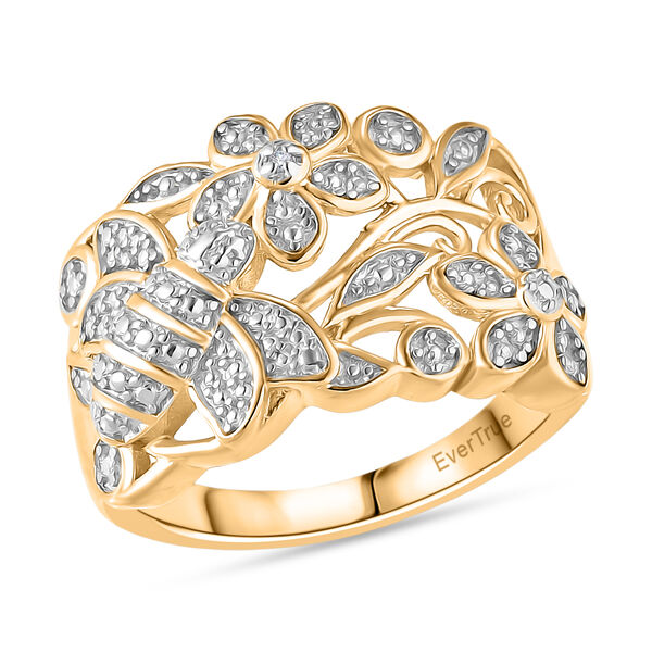 EverTrue Ring mit Diamantenakzenten in Goldton image number 4