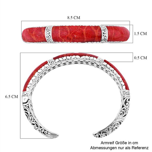 Royal Bali Kollektion- Koralle Armreif, 19cm image number 6