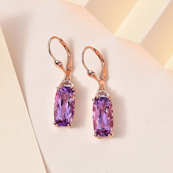 AA Rose De France Amethyst und Topas Ohrringe - 9 ct. image number 2