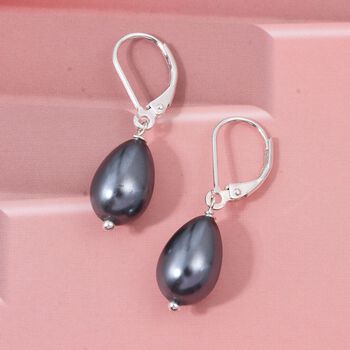 Pfau Muschelkernperle Ohrringe - 20 ct.