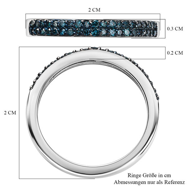 Blauer Diamant-Bandring - 0,25 ct. image number 7