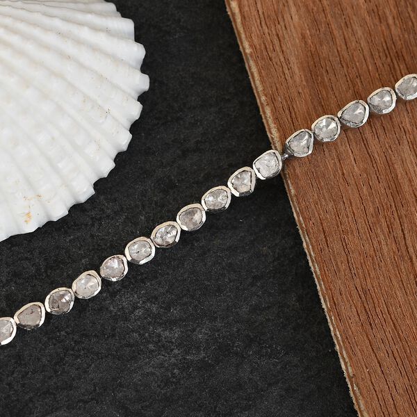 Handgefertigtes Polki-Diamant-Armband, 18,5cm - 2 ct. image number 2