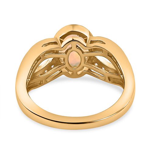 AA natürlicher, äthiopischer Welo Opal und Zirkon-Ring - 1,16 ct. image number 6