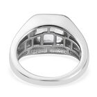 Petalit Solitär Ring 925 Silber Platin-Überzug image number 5