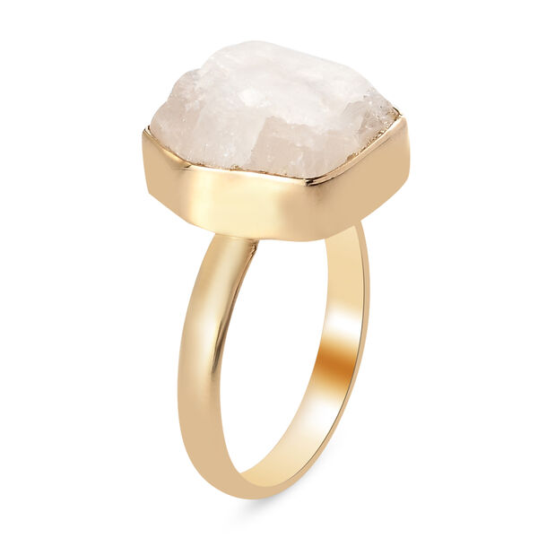 Handgearbeiteter Regenbogen Mondstein-Ring, 925 Silber vergoldet  ca. 8,00 ct image number 4