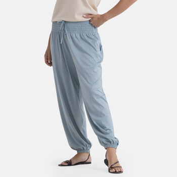 LA MAREY Jersey Komforthose mit Smokbund, Einheitsgr&ouml;&szlig;e, Blau image number 3