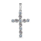 Moissanit Anhänger 925 Silber platiniert ca. 0.77 ct