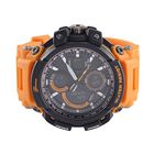 GENOA - Multifunktionsuhr mit LED und Japanischem Uhrwerk, TPU-Armband,  LED-Anzeige und Wasserdicht, Orange und Schwarz image number 3