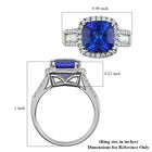 RHAPSODY Tansanit und Diamant Halo-Ring in Platin image number 4