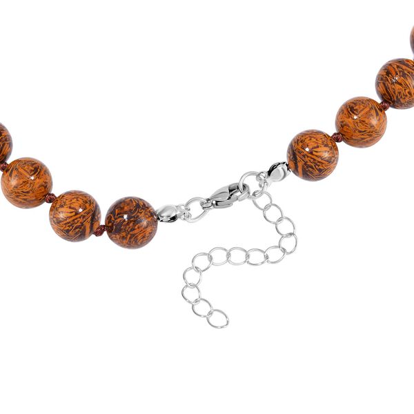 Skript Stein Halskette ca. 45 cm Reiner Edelstahl ca. 299,35 ct. image number 3